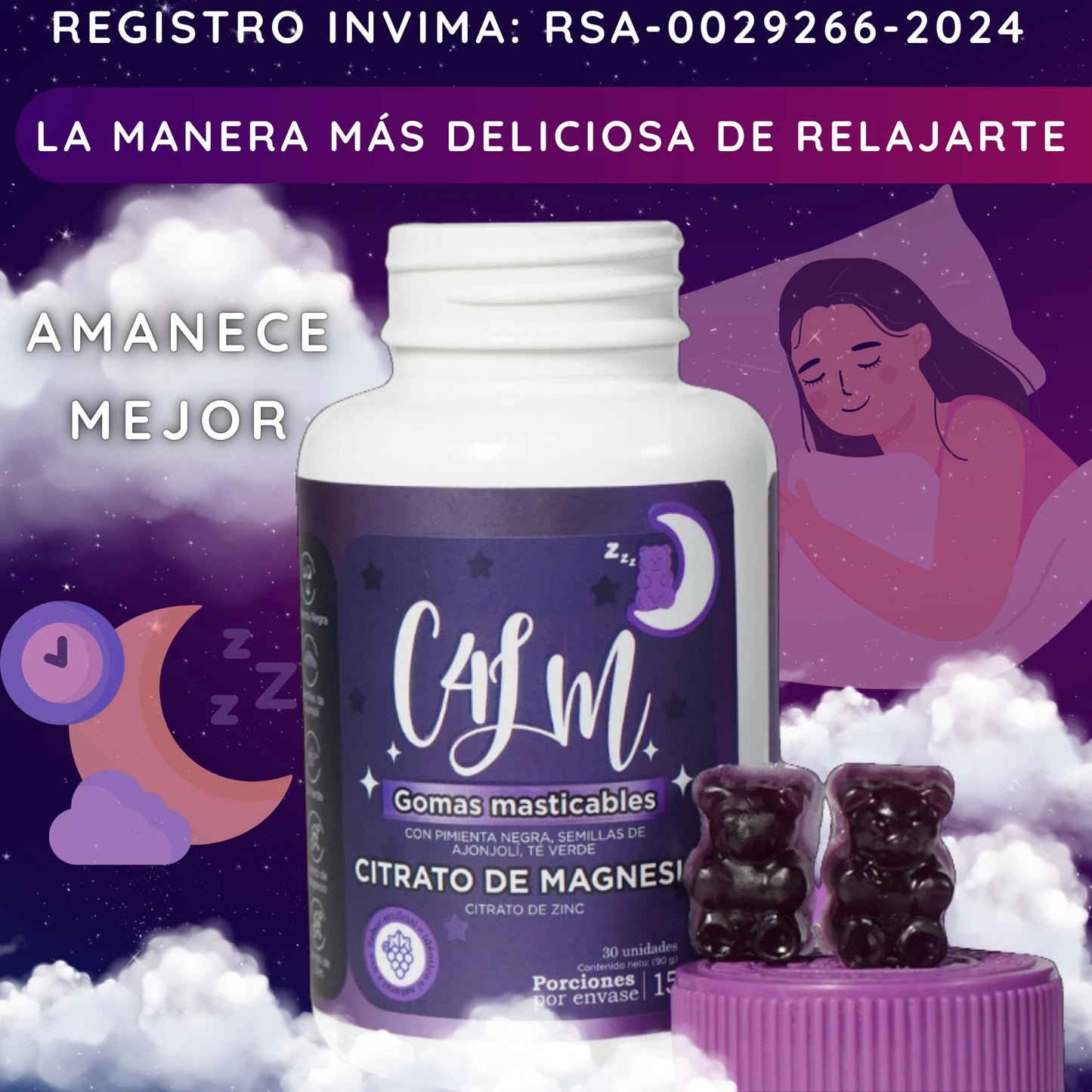 C4LM Gomas para Dormir